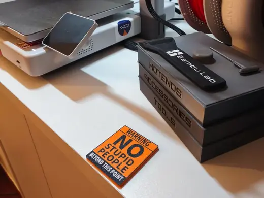 "Warning : No Stupid People ..." - Funny Sign