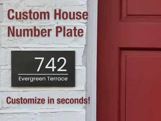 House / Office Number Plate Generator