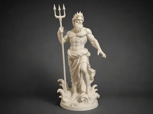 Poseidon god of the Sea Statue