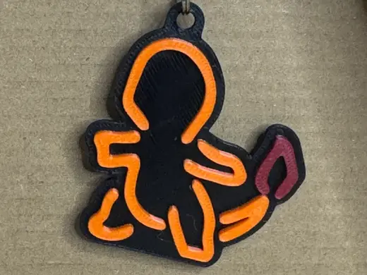 Charmander Neon Sign Inspired Pokémon Keychains
