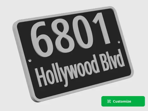 Address - Street Name and Number Sign Generator