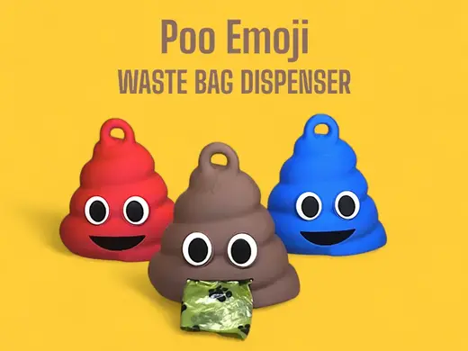 Poo Emoji Waste Bag Dispenser
