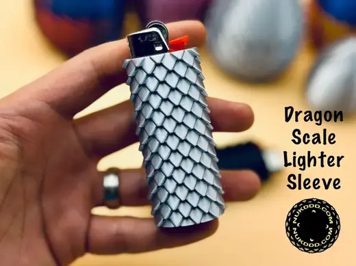BIC Lighter Dragon Scale Sleeve