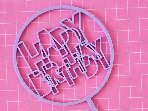 Caketopper Happy Birthday