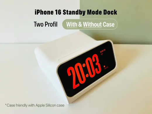 iPhone 16 Standby Mode Dock_Case & No Case