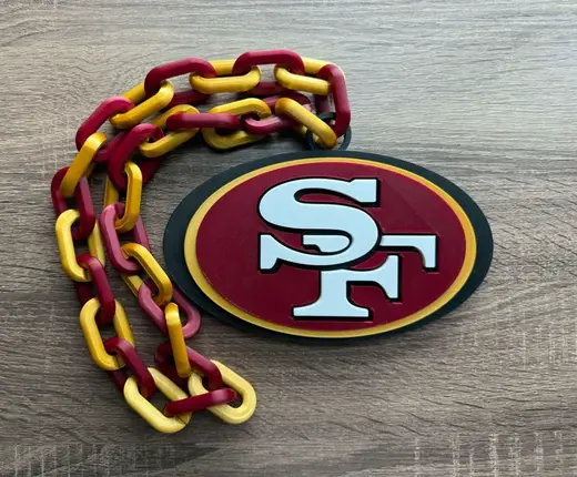 San Francisco 49ers Oversized Necklace, Pendant