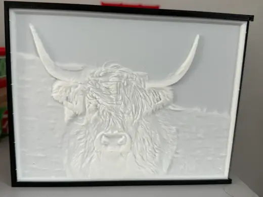 Highland cow Lithophane