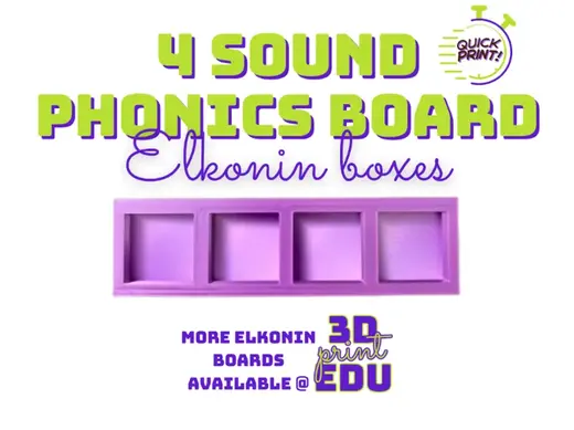 4 Sound Slot Phonics Board Elkonin Box