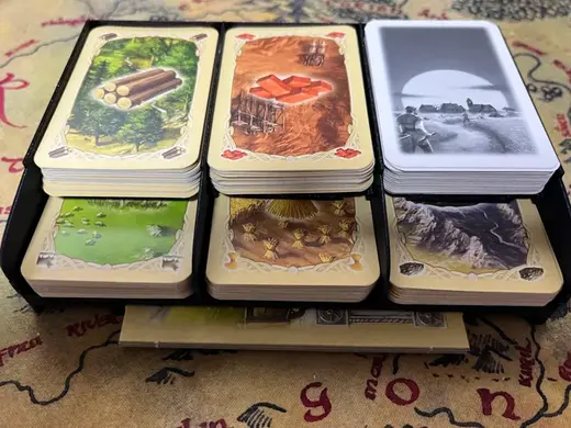Catan Kartenbox mit Deckel - Rohstoff und Ereignis
