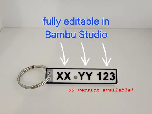 Nummernschild Anhänger / license plate key chain