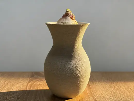 简单的毛绒表面花瓶 风信子花瓶