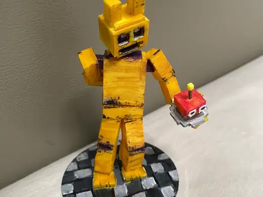 Spring Bonnie 8 Bit Statue, 12cm (Removable mask)