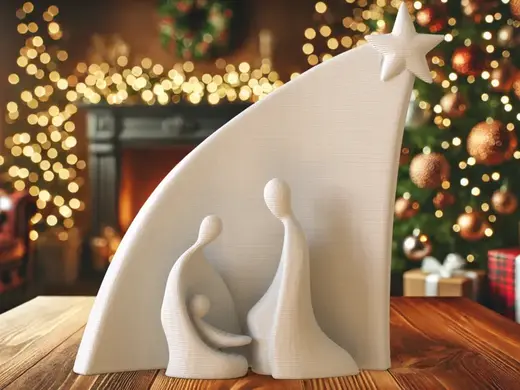 Minimalist Modern Nativity Scene for Christmas