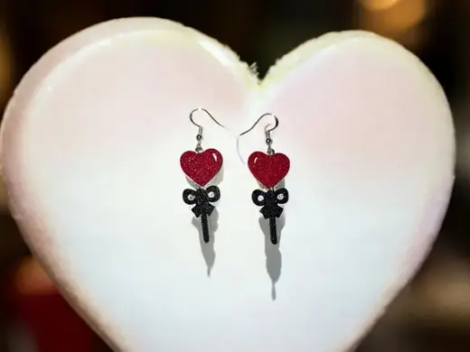 Lollipop heart earrings