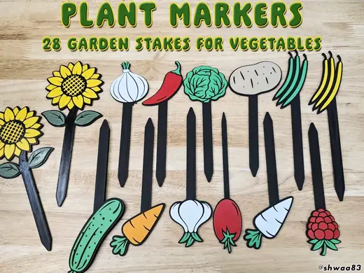 Plant Markers - Vegetable & Fruit Garden Stakes