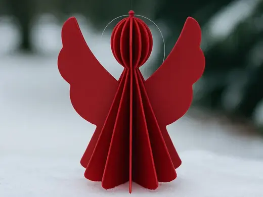 Roter Engel der Ruhe – Zeitlose Weihnachtsdeko