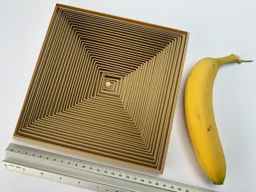 Large Square Fidget – Print in Place (30 Rings)