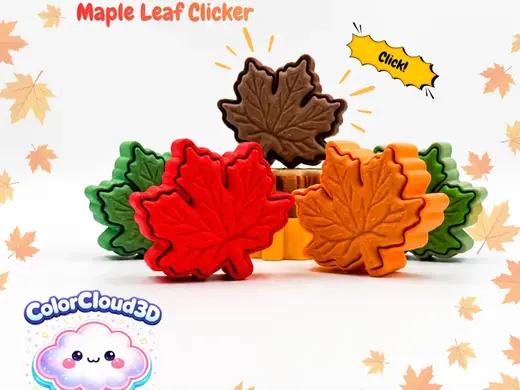 Maple Leaf Clicker - Fidget Toy (Fall / Autumn)