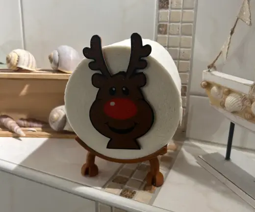 Toilettenrollenhalter Rentier Weihnachten