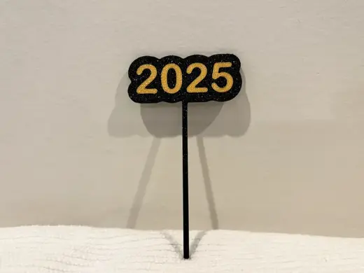 Happy New year 2025 cupcake or cake topper