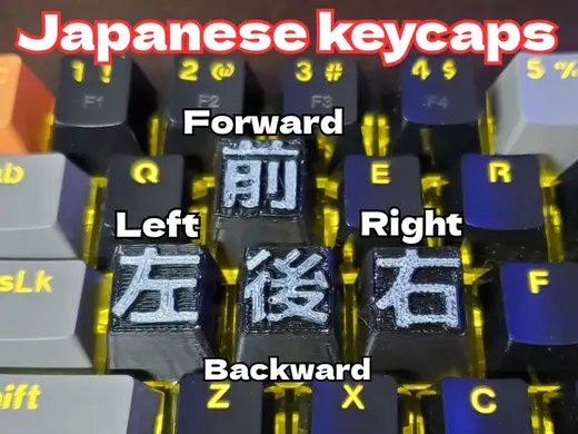 Japanese Directional Keycaps Set (WASD / Arrows)