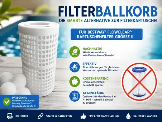 Bestway Größe III / 3 | Intex A/C Filterball-Korb