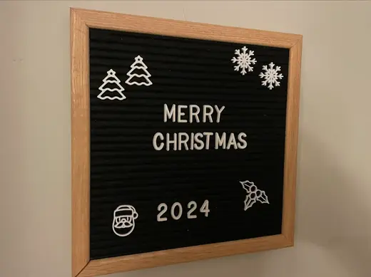 Felt Letter Message Board Christmas Characters