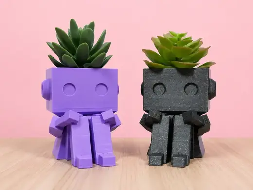 Cute Robot Buddy - Figurine - Planter - Organizer