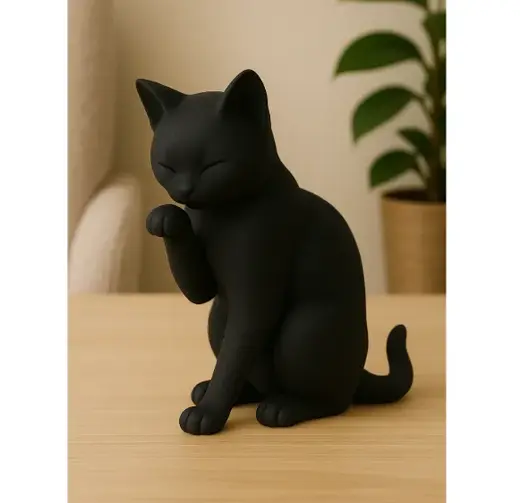 Фигурка чёрной кошки