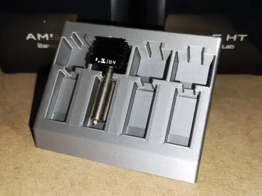Caddy Bambu H2/P2S/X2D Hotend Tray Holder Nozzle