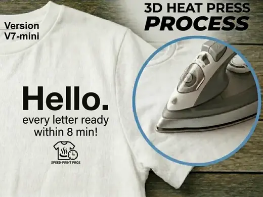 T-shirt print - your own text. V-7mini