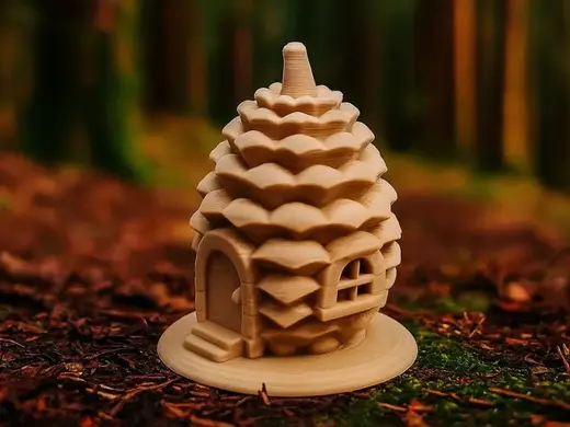 Zapfenhaus – Waldhütte im Miniaturstil