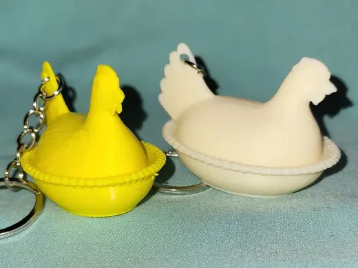 Vintage Inspired Chicken Key Chain