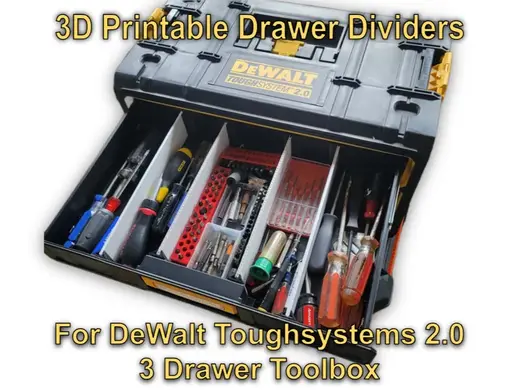 Drawer Dividers DeWalt Toughsystems 2.0 3 Drawer