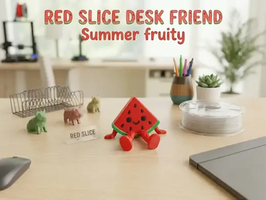 Red slice desk friend