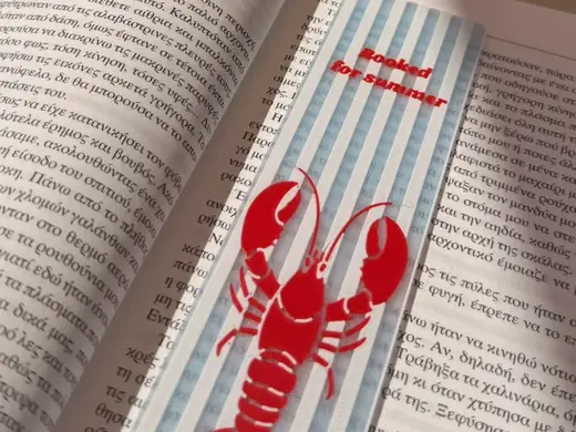 Booked for Summer – Retro Lobster Bookmark