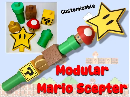 Super Mario Modular Scepter (Easy to Customize)
