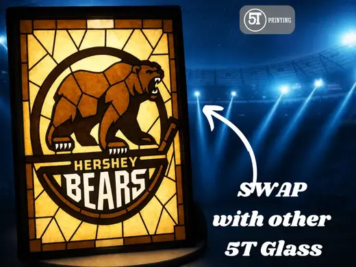 Hershey Bears light (swappable glass)