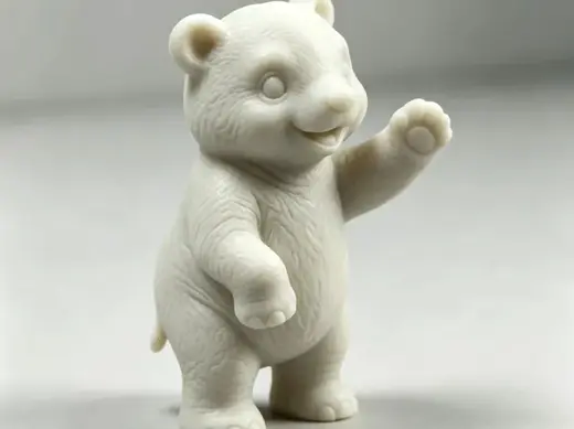 打招呼的小熊 微缩模型
