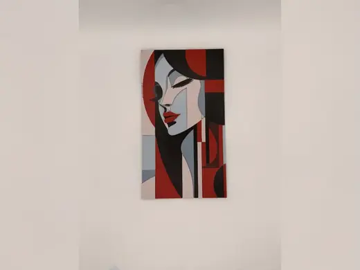 Deco Noir Red Muse hueforge print