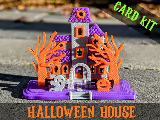 Halloween House Kit Card Diorama