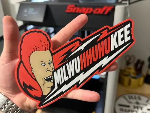 Butthead Milwaukee Magnetic Toolbox Badge