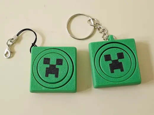 Minecraft Creeper Fidget Gyroscope Keychain