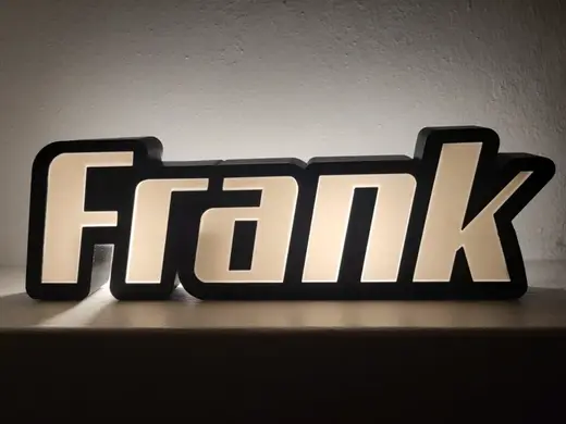 LED sign No AMS name Frank