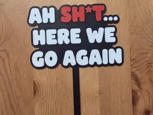 Here We Go Again Cake Topper