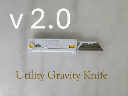 EDC Gravity Knife, Utility knife fully 3d printed