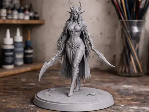 Fantasy Demon Elfen Schlächterin