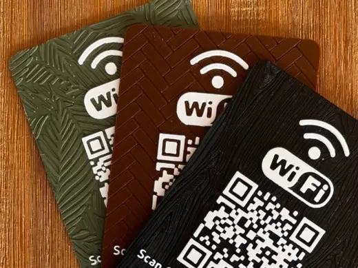 WiFi access QR code and NFC