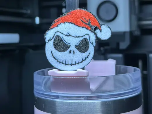 Christmas Jack Skellington Straw Topper
