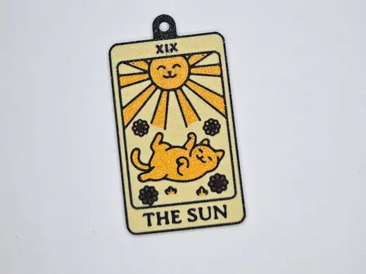 Kitty Tarot Keychain – The Sun
